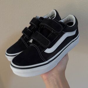 Vans Old Skool V Black & White Kids Boys Shoes 13.5